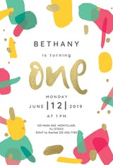 Color Splash - Birthday Invitation